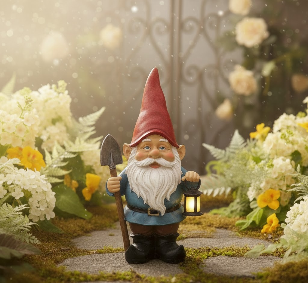 Garden gnome figurine