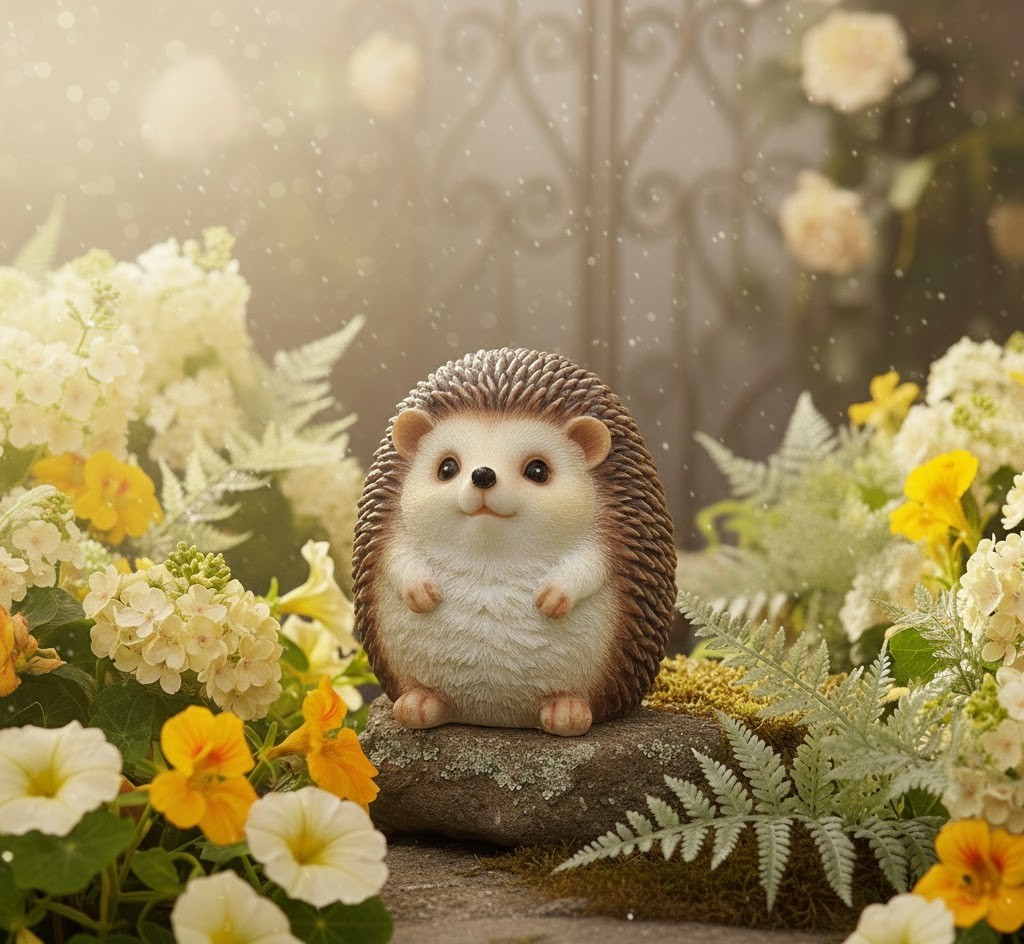 Hedgehog garden figurine